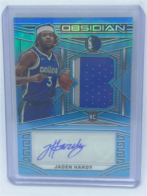 Jaden Hardy Rookie Patch Auto Panini Obsidian Basketball