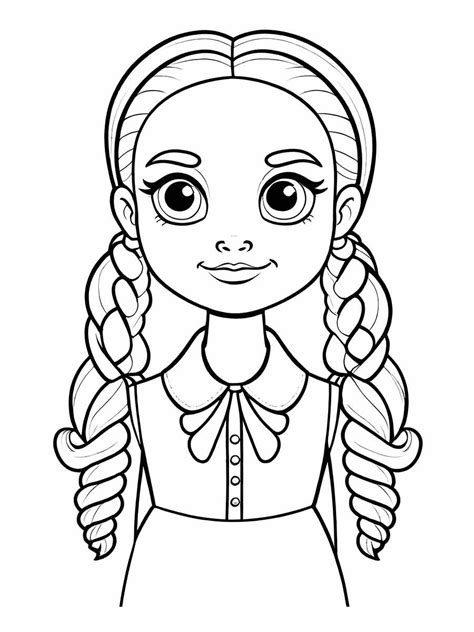 Desenho Da Wandinha Para Colorir Educarolando Aprender Brincando