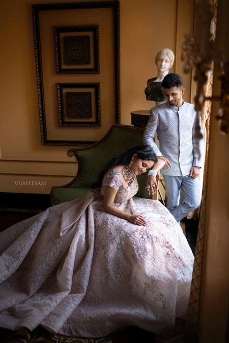 Photo Of South Indian Couple In Colour Coordinated Outfits On Their