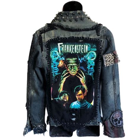 Dr Frankenstein Denim Jacket By Chad Cherry ChadCherryClothing