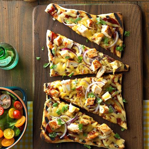 Barbecued Chicken Pizzas Recipe How To Make It Taste Of Home