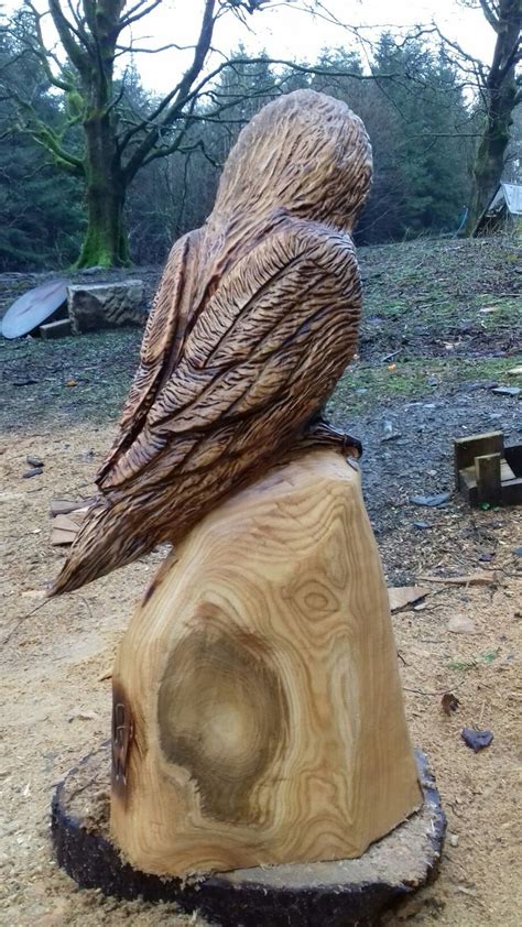 Chainsaw Carved Owl Wood Owls Chainsaw Carving Wood Art