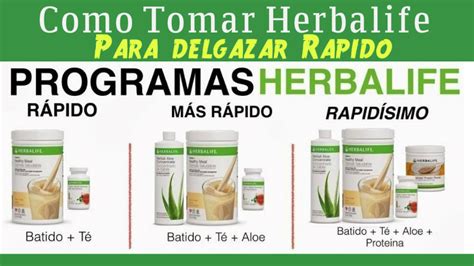 Como Tomar Herbalife Para Adelgazar R Pido Nutricion Total Productos