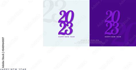 Happy new year 2023 purple logo design vector illustration Stock Vector ...