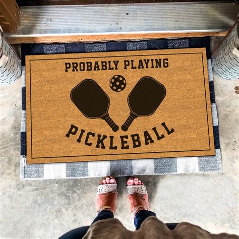 Pickleball Doormat Probably Playing Pickleball Doormat Pickleball