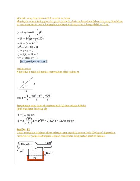 Soal Dan Pembahasan Fluida Dinamis PDF