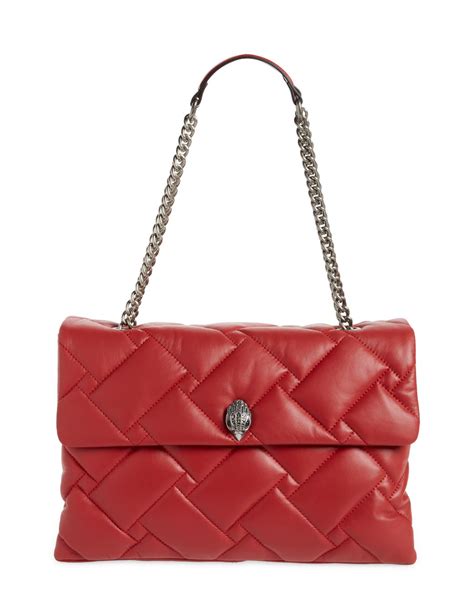 Kurt Geiger Xxl Kensington Soft Quilted Leather Shoulder Bag In Red Lyst