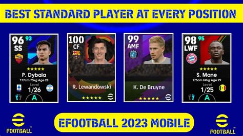 Best STANDARD PLAYERS For Every POSITION EFootball 2023 Mobile