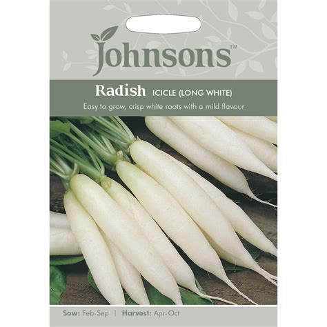 Johnsons Icicle Long White Radish Seeds Wilko