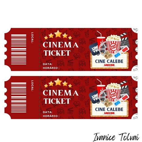 Ticket Cine Calebe Backyard Movie Party Cinema Ticket Graduation