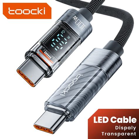 Toocki USB Type C To USB C Display Charging Cable 100W PD Fast Charger