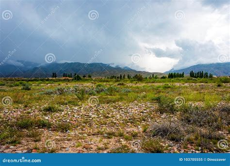 Colorful Kyrgyz Mountains Landscape Stock Image Image Of Grass