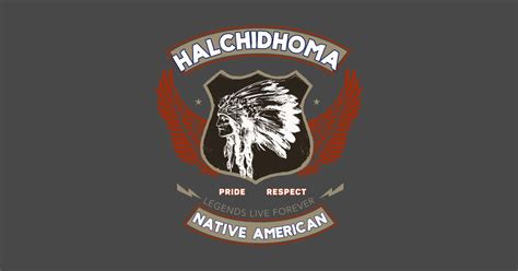 Halchidhoma Tribe Native American Indian Pride Respect Retro