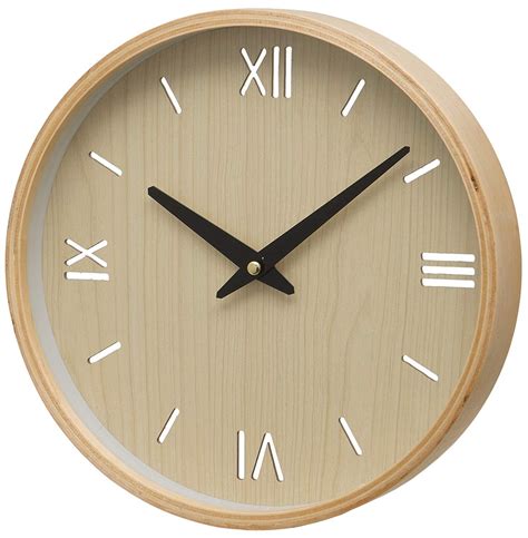 Unity Brora Horloge Murale En Bois Avec Chiffres Romains Et Cadran