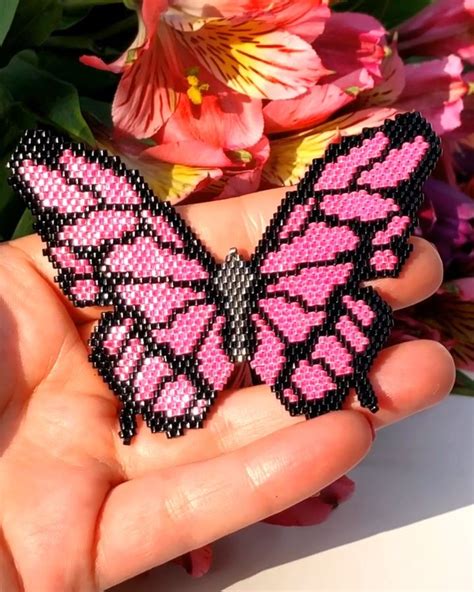 Brick Stitch Pattern Beaded Butterfly Miyuki Delica Pattern Bead