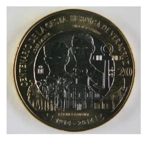 Moneda Gesta Heroica De Veracruz Conmemorativa 20 Pesos Meses Sin Interés