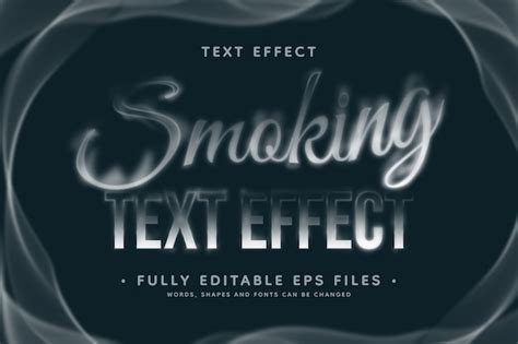 Premium Vector Realistic Smoke Font Text Effect Design