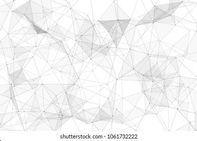 White Background Points Connected By Lines Stock Vector Royalty Free