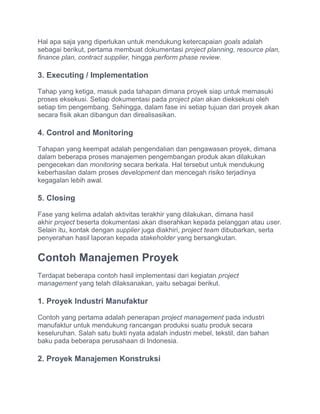 Apa Itu Manajemen Proyek Docx