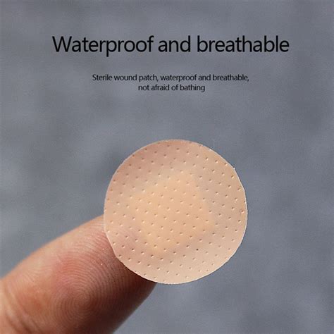 100pcs Waterproof Breathable Round Band Aid Adhesive Bandages First Aid