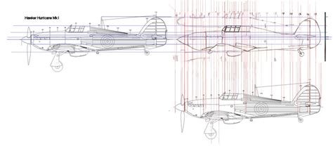 Hawker Hurricane Mk I My Drawing Set Up With Intersecting Flickr