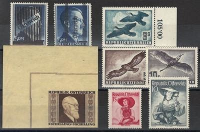 Sammlung Österr ab 1945 u a mit Gitter Briefmarken und