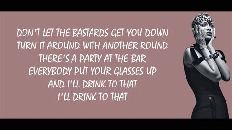 Rihanna Cheers Drink To That Lyrics Video Youtube