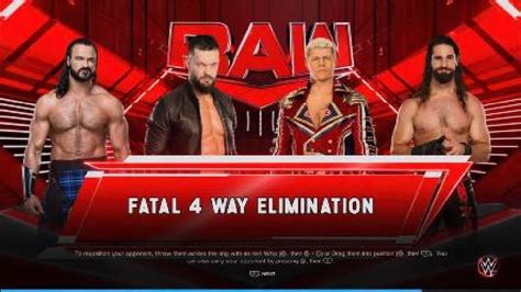 Fatal 4 Way Elimination Match Wwe 2k23 Youtube