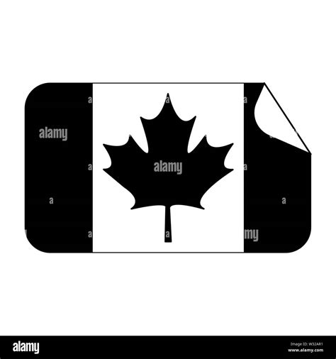 Canada national flag image Black and White Stock Photos & Images - Alamy