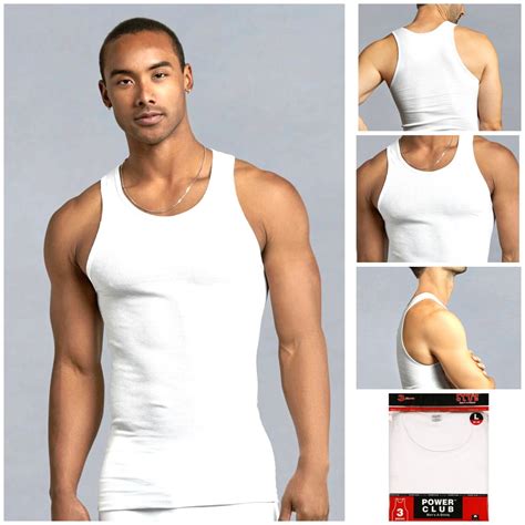 3 Packs Men S 100 Cotton Tank Top A Shirt Wife Beater Undershirt