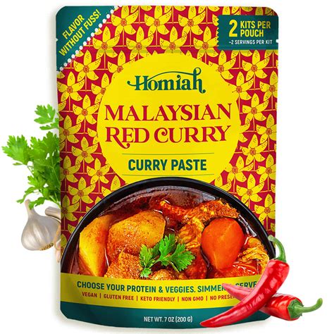 Homiah Red Curry Paste 7 Oz Gluten Free Non Gmo