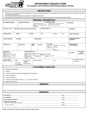 Fillable Online Sunyit APPOINTMENT REQUEST FORM Sunyit Fax Email