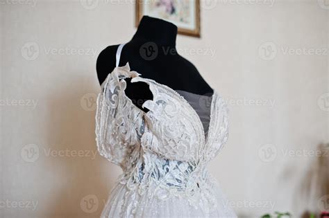 Wedding dress in mannequin. Bride day. 10493639 Stock Photo at Vecteezy