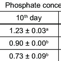 Percentage Reduction Of Nitrate And Phosphate Concentration For Days