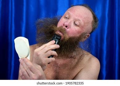 Man Naked Torso Combing His Beard Stock Photo 1905785422 Shutterstock
