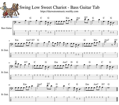 Printable bass guitar tab sheet - easytere