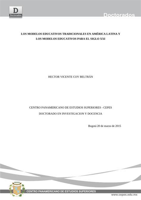 Pdf Los Modelos Educativos En America Latina Y Los Modelos Educativos