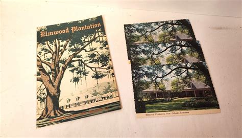 Lot 72 Vintage Elmwood Plantation Menu And Postcards