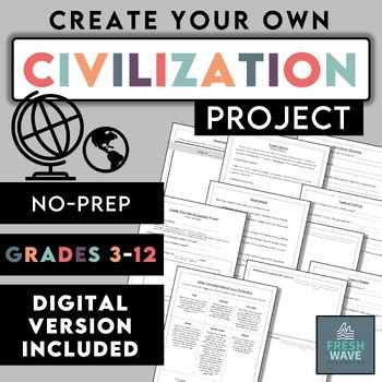 Create Your Own Civilization Project No Prep Distance Learning