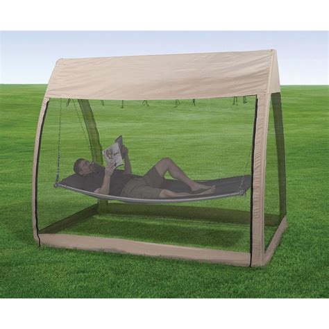 Advantek Outdoors Hammock Wcanopy And Bug Screen 24137 Hammock With Canopy Outdoor Patio