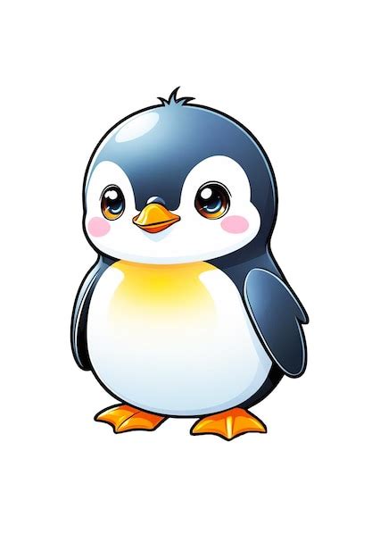 Pinguim De Desenho Animado Bonito Isolado Em Fundo Transparente Psd