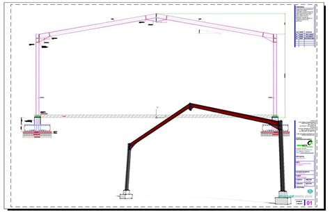 Typical Hangar Portal Frame Elevation View Single Span Hangar Portal