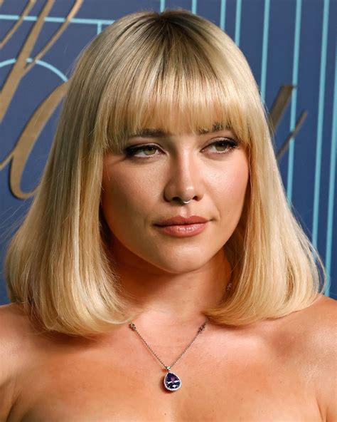 Florence Pugh S Lob Haircut With Bangs PS Beauty