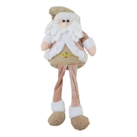 Boneco Papai Noel Pelúcia Perna Fina Família Sweet 42Cm Nude Zein Bichinhos de Pelúcia de