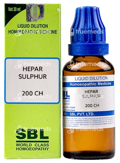 Sbl Hepar Sulphur Ch Dilution Ml Uses Side Effects Dosage