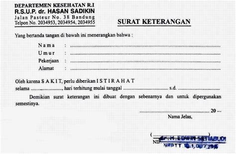 Contoh Surat Keterangan Sakit Dari Dokter Homecare