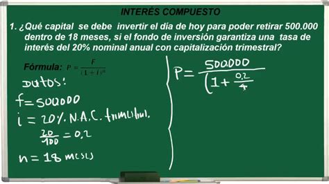 Inter S Compuesto Matem Tica Financiera Ejercicios Ejercicio