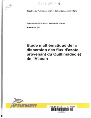 Remplissable En Ligne Archimer Ifremer Etude Mathmatique De La