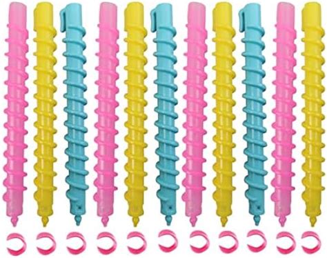 Amazon 18PCS Plastic Spiral Hair Perm Rods Barber Hairdressing