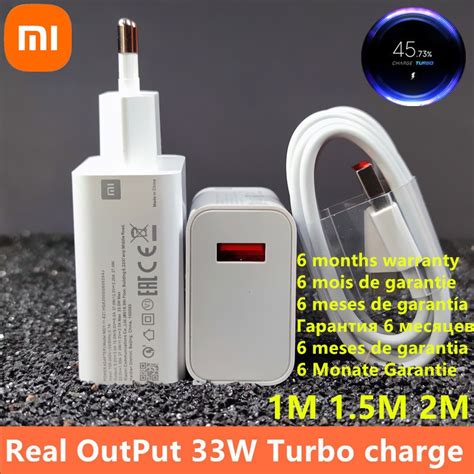 W Carregador Xiaomi Ue Turbo Carga Original Usb Tipo C Cabo Para